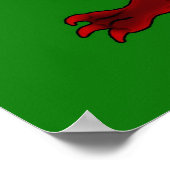 Welsh Poem Poster - Print Welsh Dragon (Hoek)