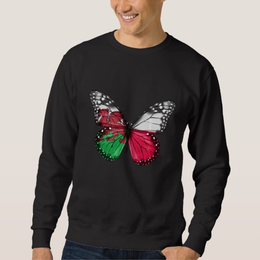 Welsh Poland Flag Butterfly Trui (Voorkant)