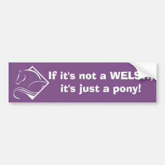 Welsh Pony Bumbersticker Bumpersticker