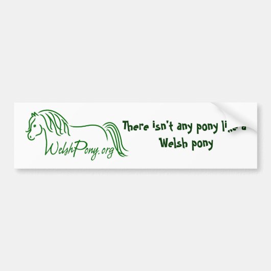Welsh Pony & Cob Society of America Bumpersticker (Voorkant)