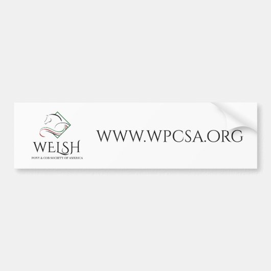 Welsh Pony & Cob Society of America Bumpersticker (Voorkant)