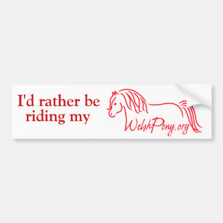 Welsh Pony & Cob Society of America Bumpersticker