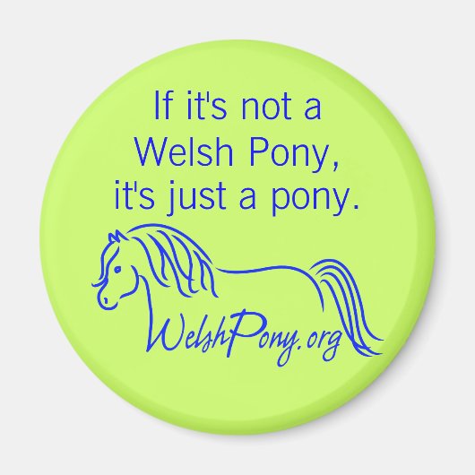 Welsh Pony & Cob Society of America. Magneet (Voorkant)