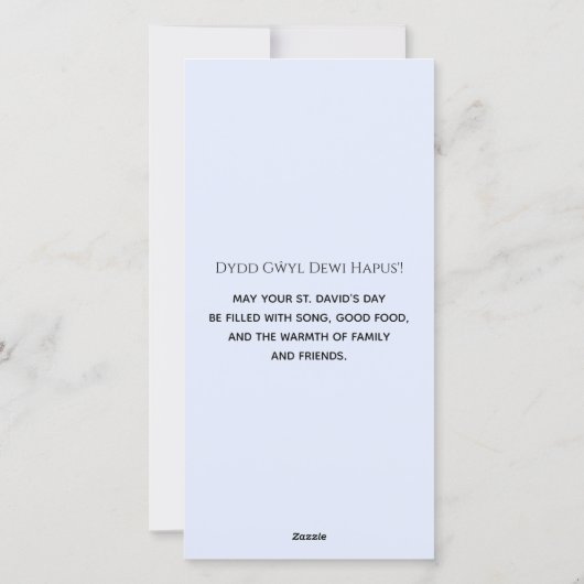 Welsh Pride Saint David's Day Custom Text Feestdagenkaart (Achterkant)