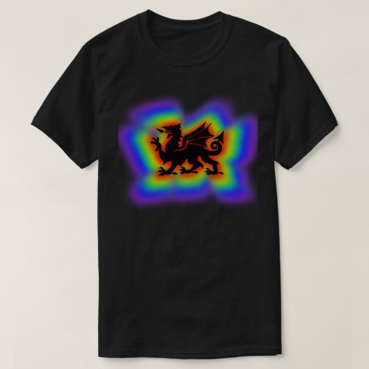 Welsh Rainbow Shadow Dragon T-shirt (Design voorkant)