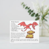 Welsh Rarebit Recipe Card Briefkaart (Staand voorkant)