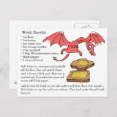 Welsh Rarebit Recipe Card Briefkaart (Voorkant / Achterkant)