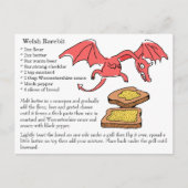Welsh Rarebit Recipe Card Briefkaart (Voorkant)