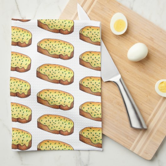 Welsh Rarebit Savory Cheese Toast British Food UK Theedoek (Quarter Fold)