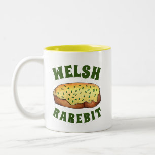 Welsh Rarebit Savory Cheese Toast British Food UK Tweekleurige Koffiemok