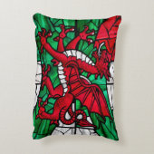 Welsh Red Dragon Flag Accent Kussen (Achterkant (Verticaal))