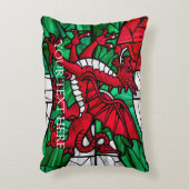 Welsh Red Dragon Flag Accent Kussen (Voorkant(Verticaal))