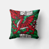 Welsh Red Dragon Flag Kussen (Achterkant)