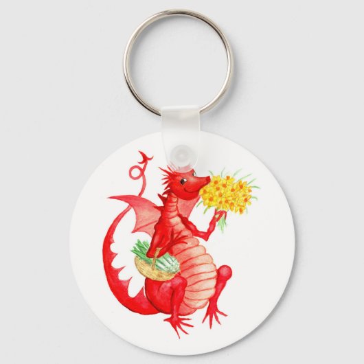 Welsh Red Dragon Sleutelhanger (Voorkant)