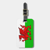 Welsh Red Dragon Wales Flag Bagagelabel (Voorkant verticaal)