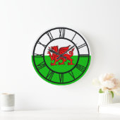 Welsh Red Dragon Wales Flag Grote Klok (Huis)