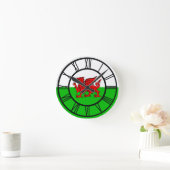 Welsh Red Dragon Wales Flag Ronde Klok (Huis)