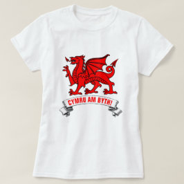 Welsh Red Dragon Wales voor altijd T-shirt