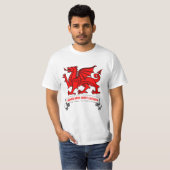 Welsh rode draak met slogan t-shirt (Voorkant volledig)