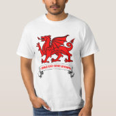 Welsh rode draak met slogan t-shirt (Voorkant)