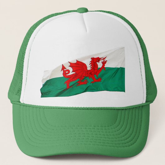 Welsh Rode Draak Vlag, Patriottisch Wales Trucker Pet (Voorkant)