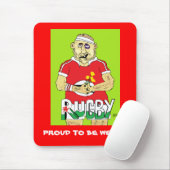 WELSH RUGBY MOUSEPAD MUISMAT (Met muis)