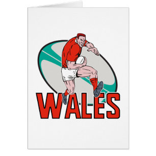 Welsh Rugby player die ball Wales draait