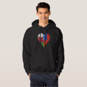 Welsh Samoaanse vlag hart Hoodie (Voorkant volledig)