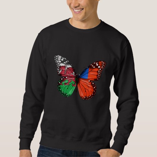 Welsh Samoan Flag Butterfly Trui (Voorkant)
