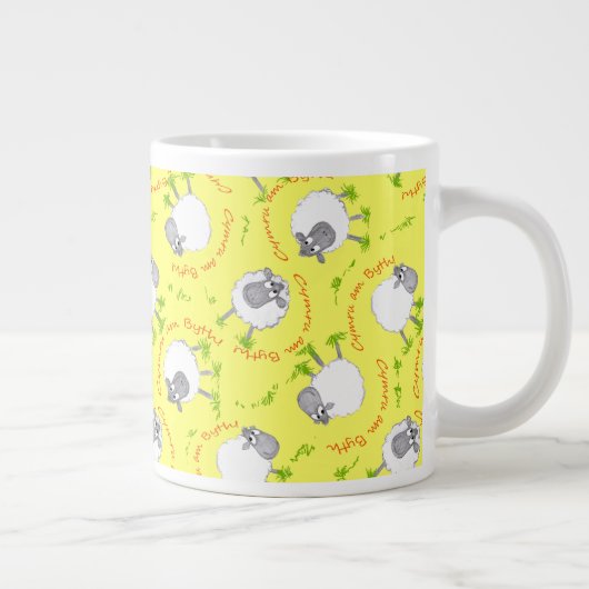 Welsh Sheep, Wales Forever, Jumbo Coffee Mok (Rechts)