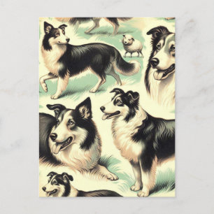 Welsh Sheepdog Naadloos Briefkaart