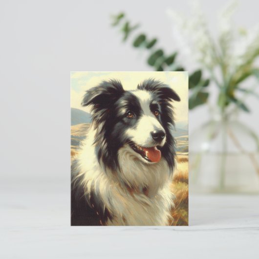 Welsh Sheepdog schilderij Briefkaart (Staand voorkant)