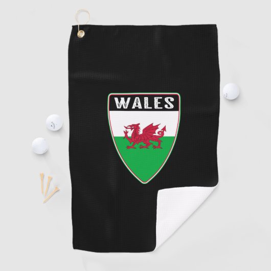 Welsh Shield Golfhanddoek (Insitu)