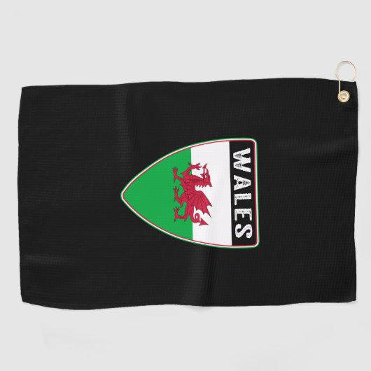 Welsh Shield Golfhanddoek (Horizontaal)