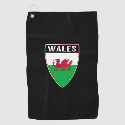 Welsh Shield Golfhanddoek (Voorkant)