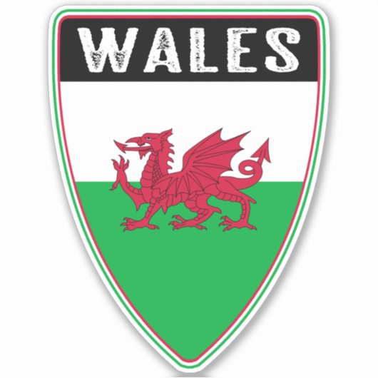 Welsh Shield Sticker (Voorkant)