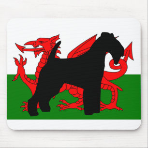 welsh shier silhouette wales flag.png muismat