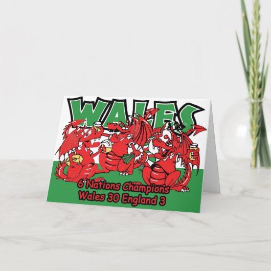 Welsh Six Nation Rugby Champions, W 30-3 E Kaart (Voorkant)