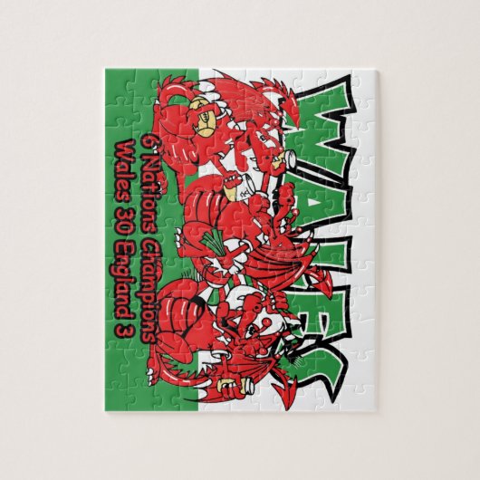 Welsh Six Nation Rugby Champions, W 30-3 E Legpuzzel (Verticaal)