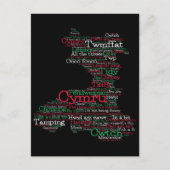 Welsh Slang Word Art Map Briefkaart (Voorkant)