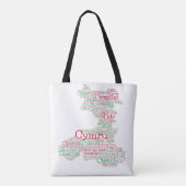 Welsh Slang Word Art Map Canvas tas (Achterkant)