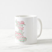 Welsh Slang Word Art Map Coffee Mok (Voorkant rechts)