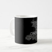 Welsh Slang Word Art Map Coffee Mok (Voorkant links)