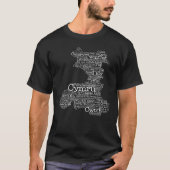Welsh Slang Word Art Map T-Shirt (Voorkant)