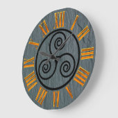 Welsh Slate Effect, Celtic, Faux Gold, Roman Figs. Grote Klok (Hoek)