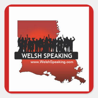 Welsh sprekende "Logo Stickers" Vierkante Sticker