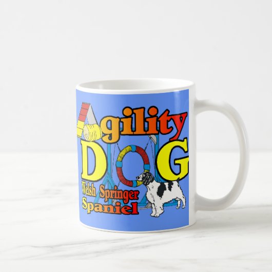 Welsh Springer Spaniel Agility Gifts Koffiemok (Rechts)