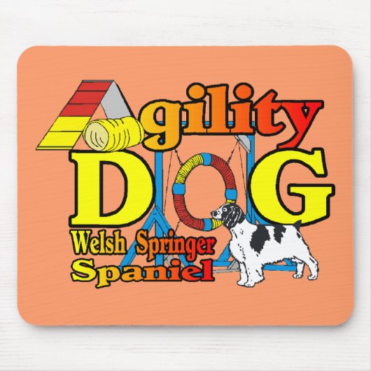 Welsh Springer Spaniel Agility Gifts Muismat (Voorkant)