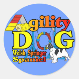 Welsh Springer Spaniel Agility Gifts Ronde Sticker