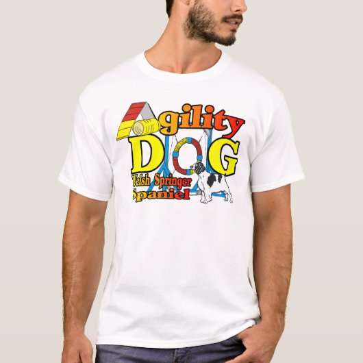 Welsh Springer Spaniel Agility Gifts T-shirt (Voorkant)